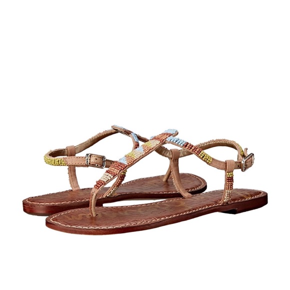 Sam Edelman | Beaded T-Strap Sandals - Picture 4 of 11